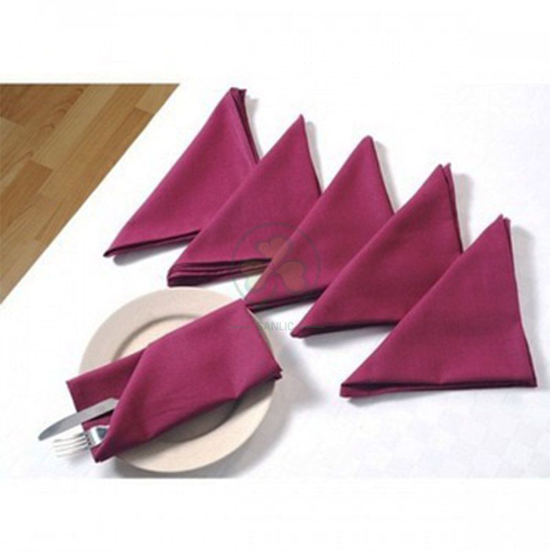 Custom Elegant Cheap Polyester Fabric Dinner Napkins SL-F2046PFDN