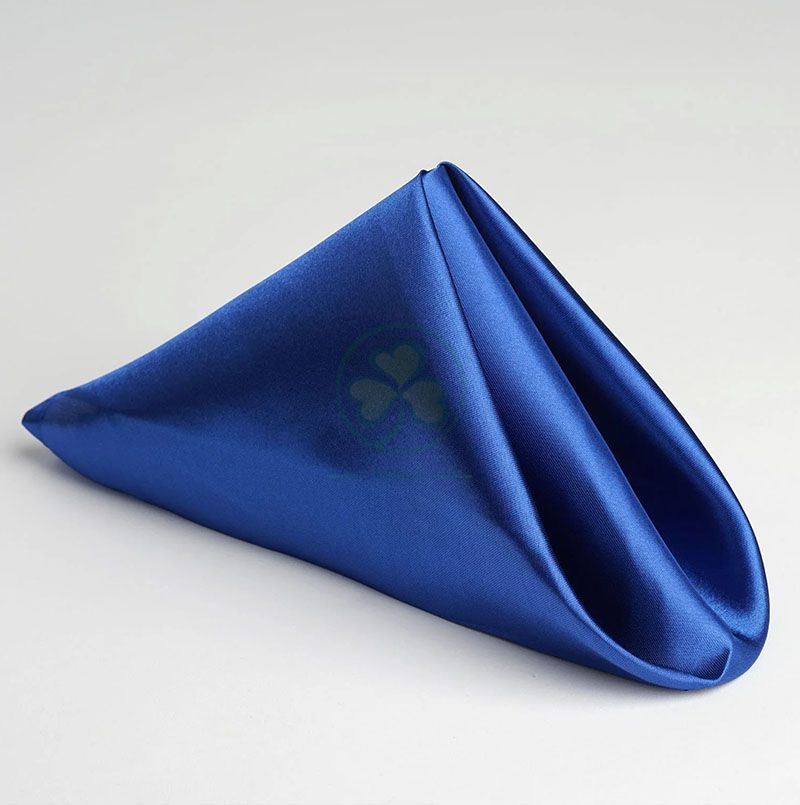 Royal Blue New Wedding Satin Square Dinner Napkin Handkerchief for Wedding Banquet Party Reception Events Decoration SL-F2050SBTN