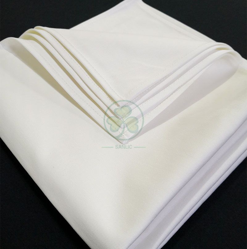 Wholesale Soft Premium Quality Cotton Dinner Napkins White Cloth Napkins Durable Hotel Quality Pre-washed SL-F2054QCTN