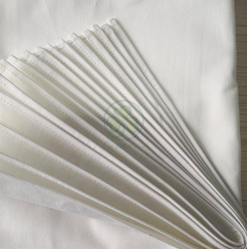 Wholesale Soft Premium Quality Cotton Dinner Napkins White Cloth Napkins Durable Hotel Quality Pre-washed SL-F2054QCTN