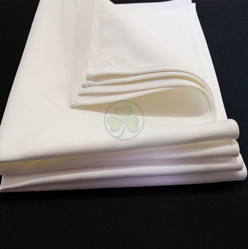 Wholesale Soft Premium Quality Cotton Dinner Napkins White Cloth Napkins Durable Hotel Quality Pre-washed SL-F2054QCTN