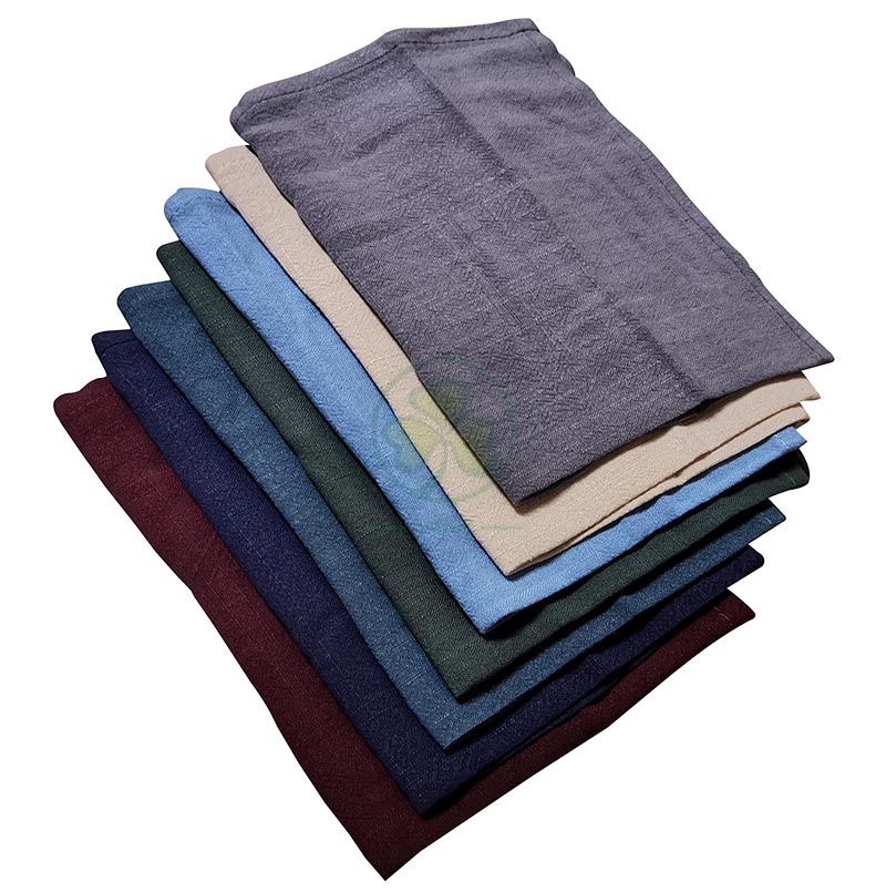 High Quality Linen Dinner Napkins Rustic Soft and Durable Cloth Washable and Reusable  SL-F2056QCCN