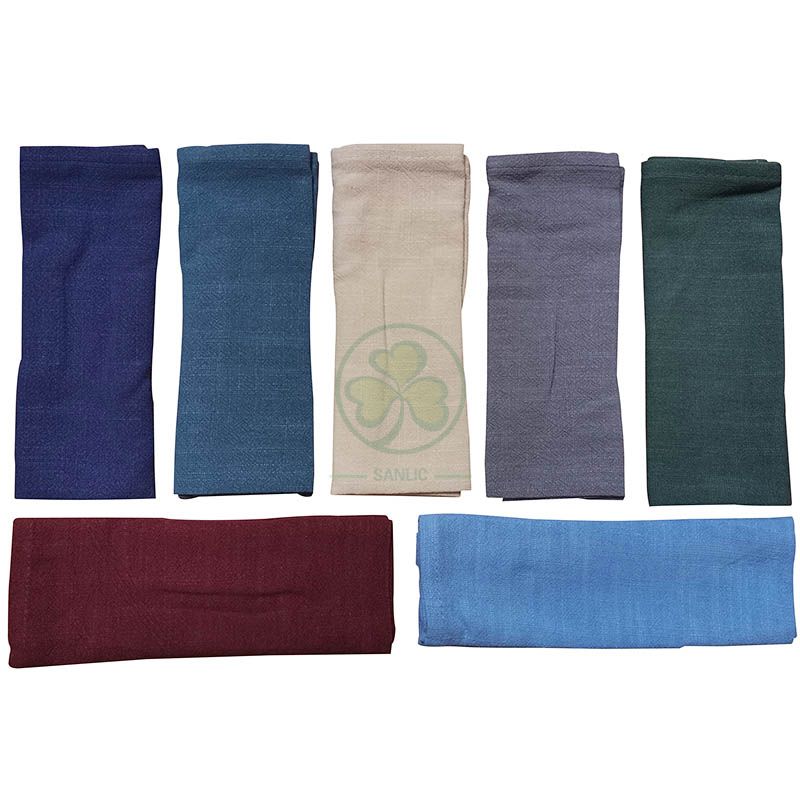 High Quality Linen Dinner Napkins Rustic Soft and Durable Cloth Washable and Reusable  SL-F2056QCCN