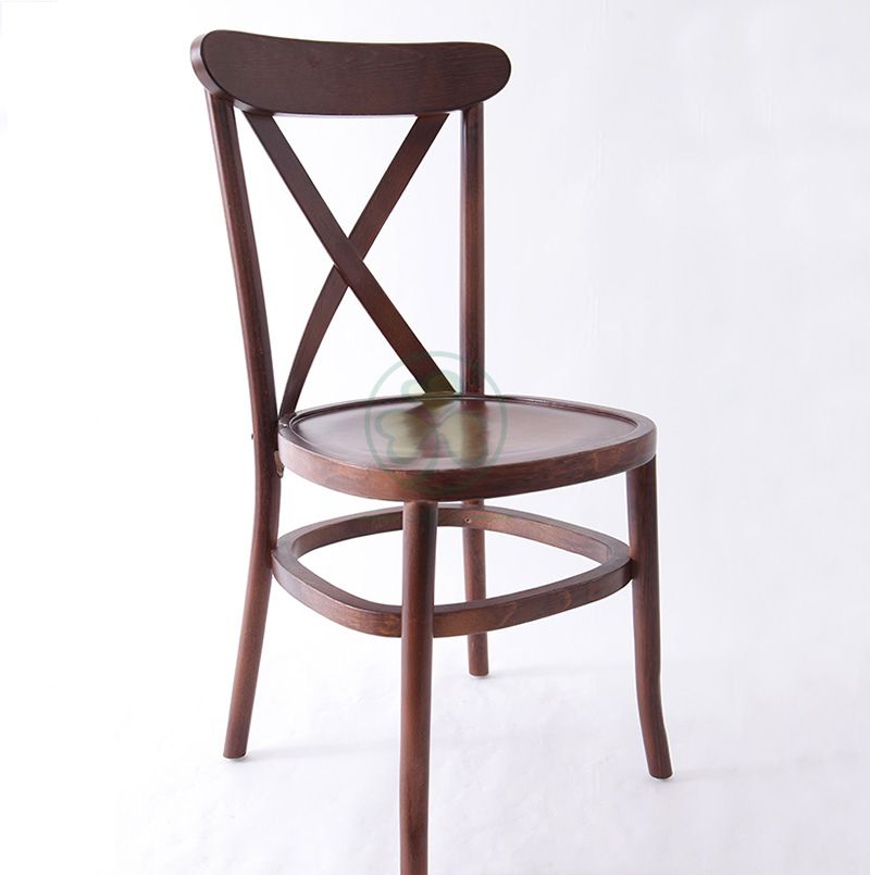 Popular Wooden Tuscan Crossback Dining Chairs for Weddings Parties and Various Events SL-W1834WTCB