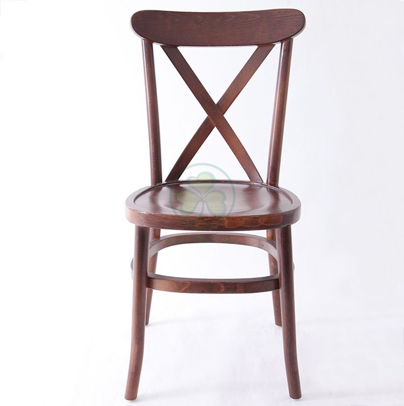 Popular Wooden Tuscan Crossback Dining Chairs for Weddings Parties and Various Events SL-W1834WTCB