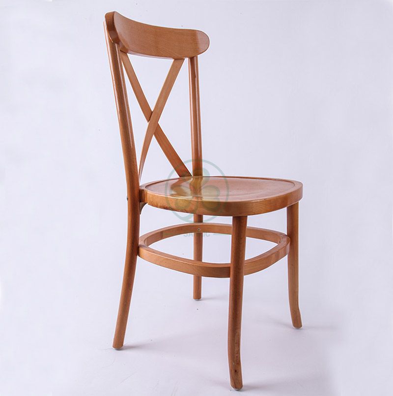 Hot Sale Natural Wooden Tuscan X-Back Dining Chairs  SL-W1835NWTC