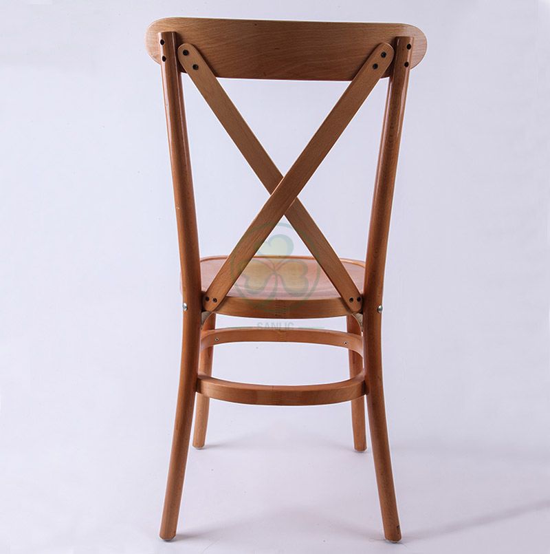 Hot Sale Natural Wooden Tuscan X-Back Dining Chairs  SL-W1835NWTC