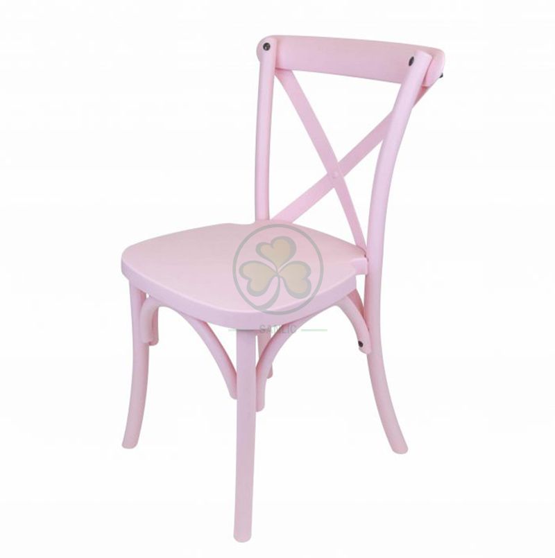 Pink Wooden Kids X-Back Chair with Rattan Seat SL-W1841PWKC