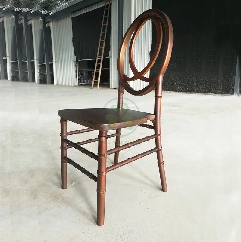 Bespoke Darkwood Wooden Phoenix Chair with Fish-Shaped Back SL-W1846DWPC