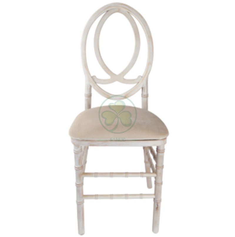 Hot Sale Limewash Wooden Phoenix Chair Fish-Shaped Back SL-W1847LWPC