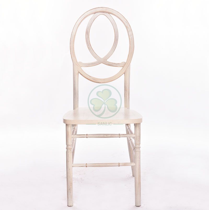 Hot Sale Limewash Wooden Phoenix Chair Fish-Shaped Back SL-W1847LWPC