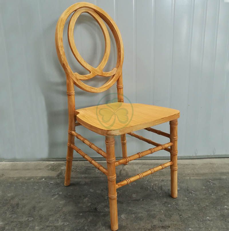 Wholesale Custom Lightwood Wooden Phoenix Chair Fish Back for Weddings Parties and Events SL-W1853WPFB