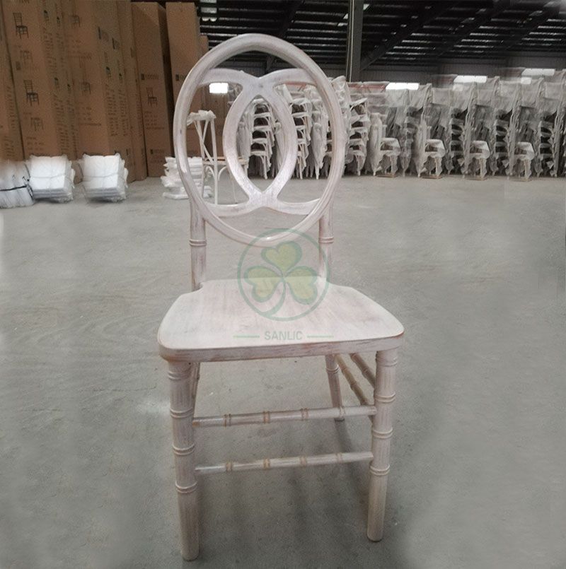 Best Popular Limewash Wooden Phoenix Chair with Chanel CC Back for Outdoor and Indoor Banqets Weddings and Events SL-W1849LWPC