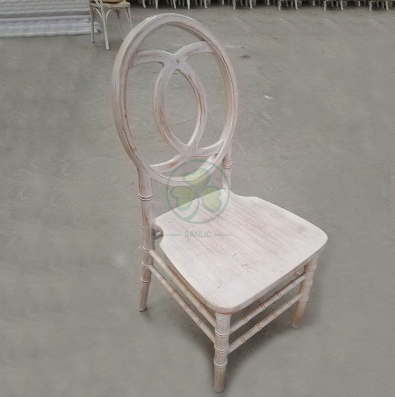 Best Popular Limewash Wooden Phoenix Chair with Chanel CC Back for Outdoor and Indoor Banqets Weddings and Events SL-W1849LWPC