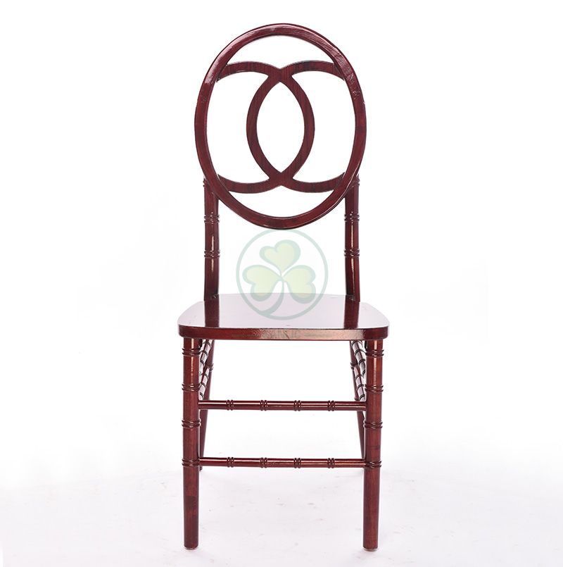 Mahogany Wooden Phoenix Chanel Back Chair for Weddings and Parties SL-W1852MWPC