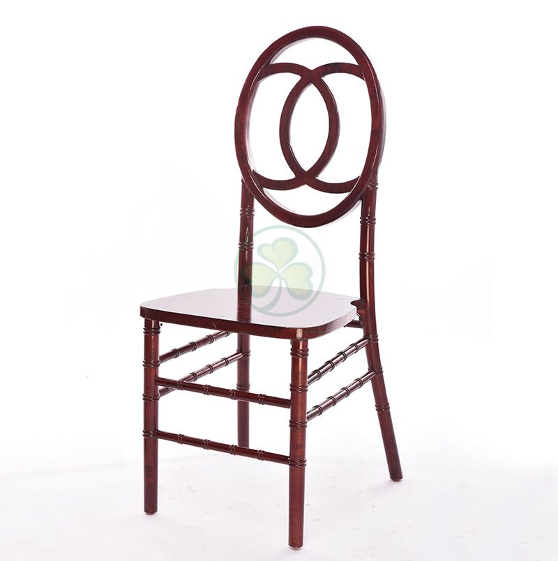 Mahogany Wooden Phoenix Chanel Back Chair for Weddings and Parties SL-W1852MWPC