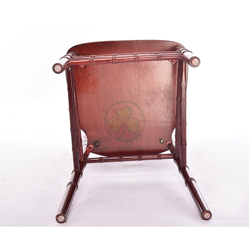 Mahogany Wooden Phoenix Chanel Back Chair for Weddings and Parties SL-W1852MWPC