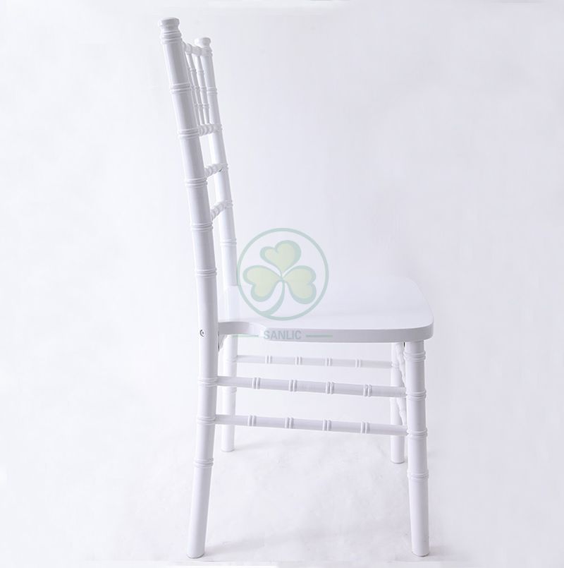 High Quality White Wooden Chiavari Chair for Sale for Outdoor or Indoor Weddings or Events US Style SL-W1858WWCC