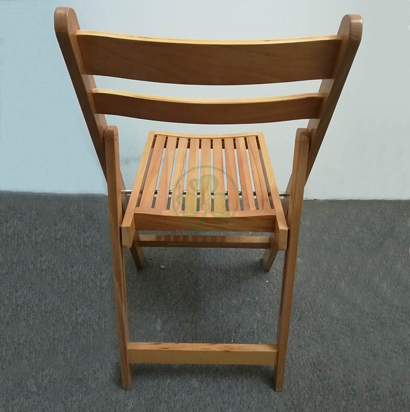 Sanlic Wooden Folding Chair with Slatted Wood Seat SL-W1873WFSS