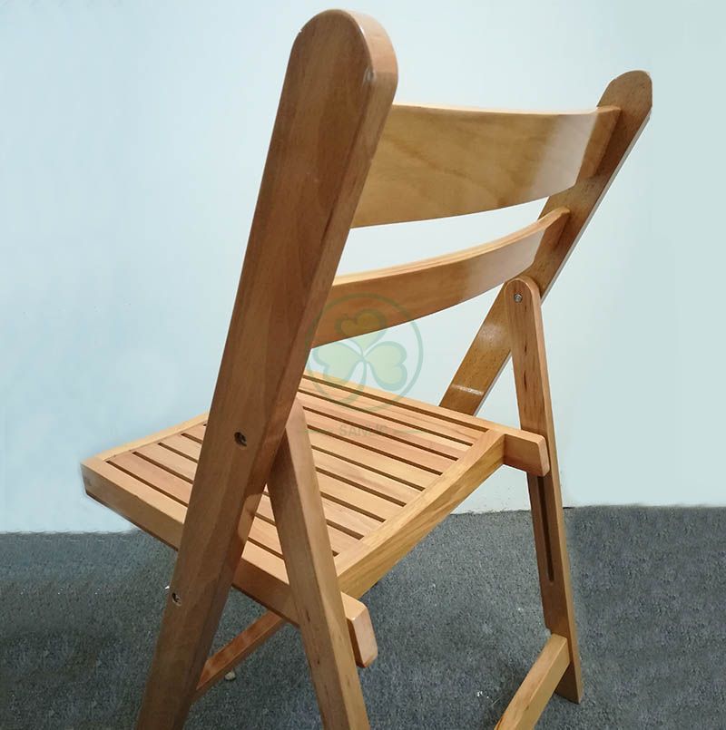 Sanlic Wooden Folding Chair with Slatted Wood Seat SL-W1873WFSS