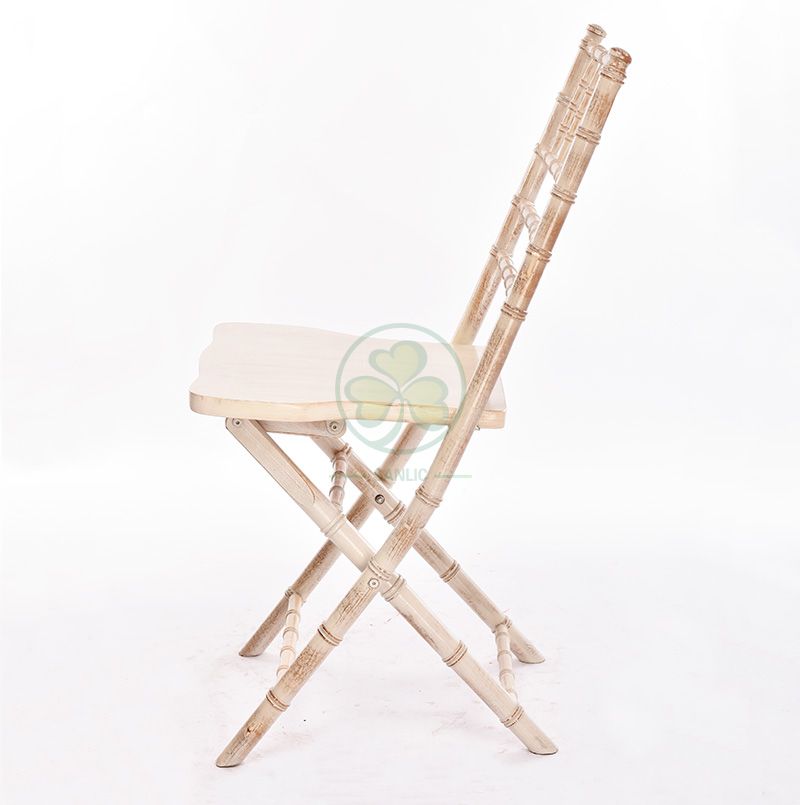 Limewash Wooden Foldable Chiavari Chair for Beach Celebrations or Weddings SL-W1875WFCC