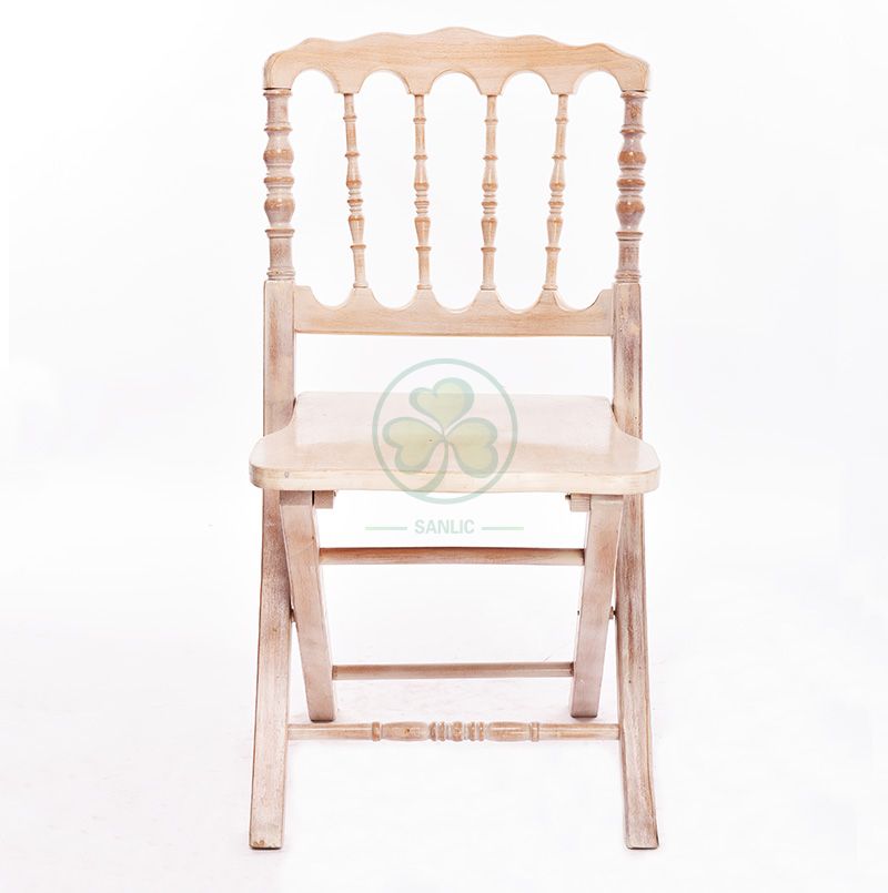 Factory Price Wooden Foldable Napoleon Chair for Event and Wedding Planner SL-W1882WFNC