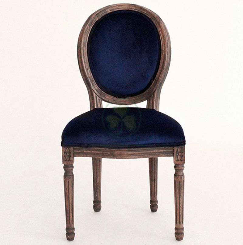 High Quality French Wooden Louis Velvet Back Dining Chair for Hotels Cafes Resturants and Social Events SL-W1898WLVB