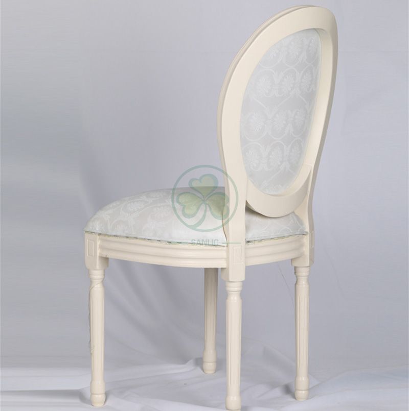 Customized French Style Wooden Louis Dining Chair with Jacquard Fabric Seat and Back for Hotels Resturants or Various Events SL-W1900WLDJ