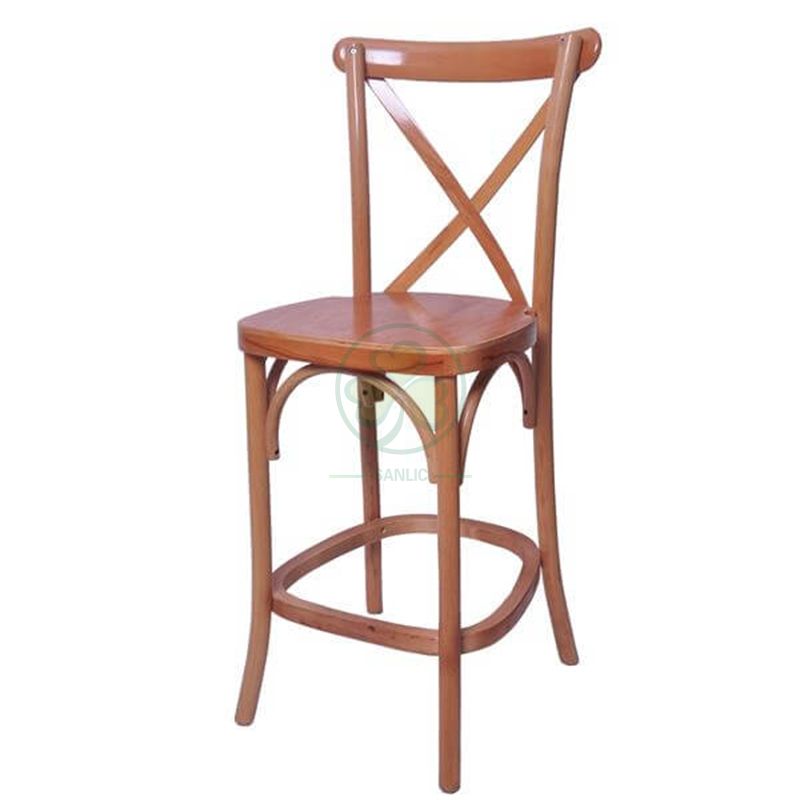 Stackable Wooden Cross Back Counter Stools for Outdoor Parties and Events SL-W1915SWCCS