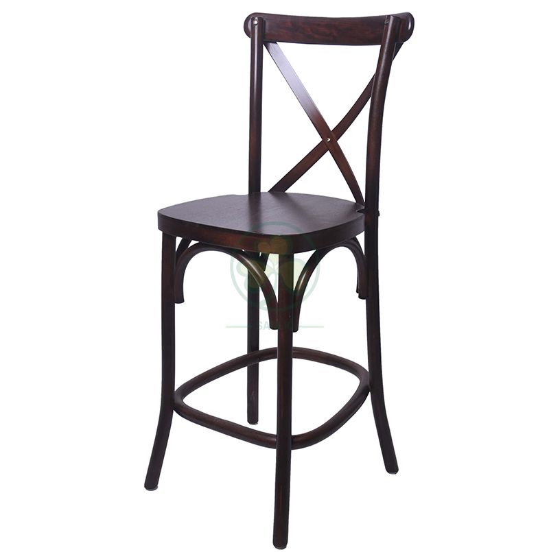 Stackable Wooden Cross Back Counter Stools for Outdoor Parties and Events SL-W1915SWCCS