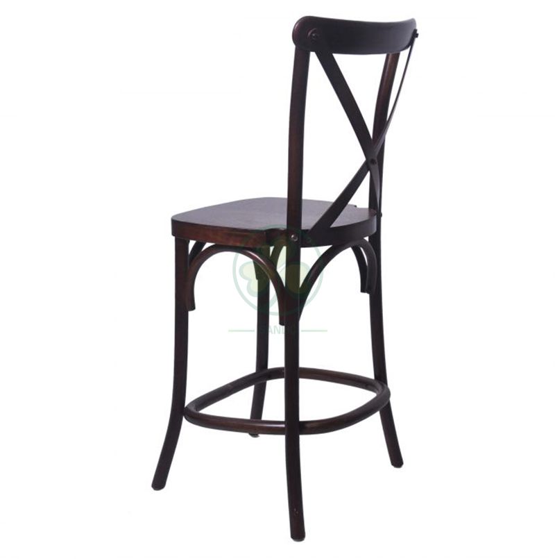 Stackable Wooden Cross Back Counter Stools for Outdoor Parties and Events SL-W1915SWCCS