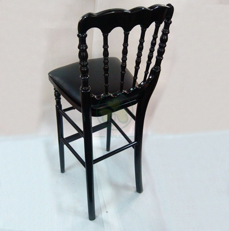 Black Deluxe Wooden Napoleon Counter Height Stools SL-W1918WNCS