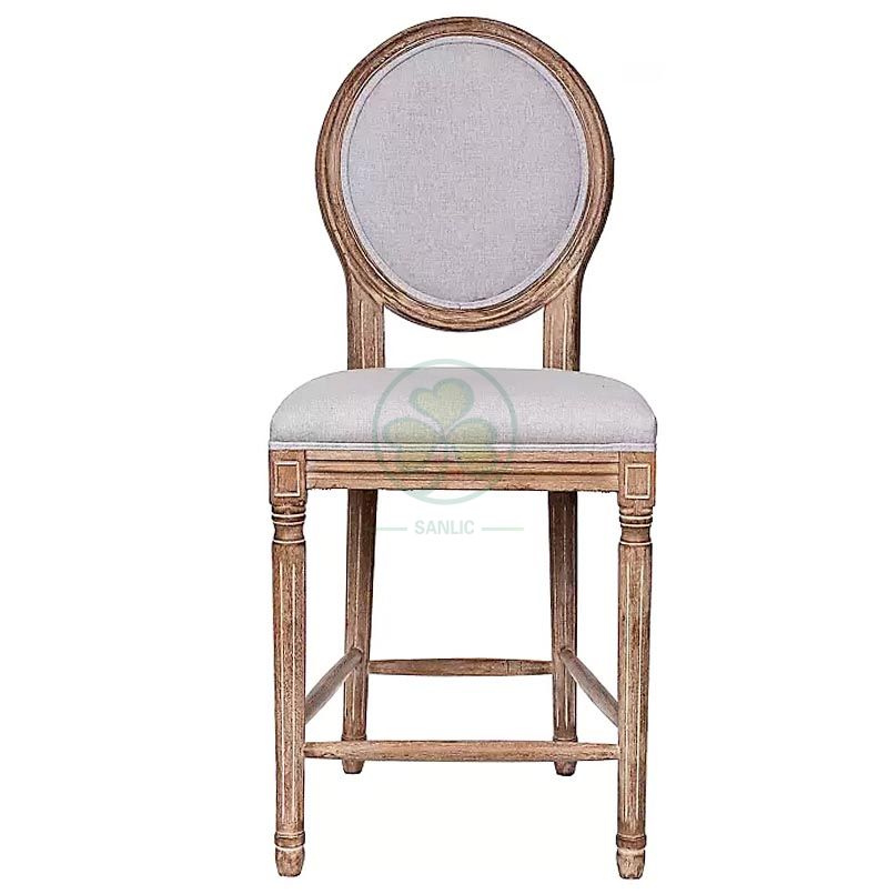 Wholesale Upholstered Wooden Louis Bar Stools SL-W1925WLBS