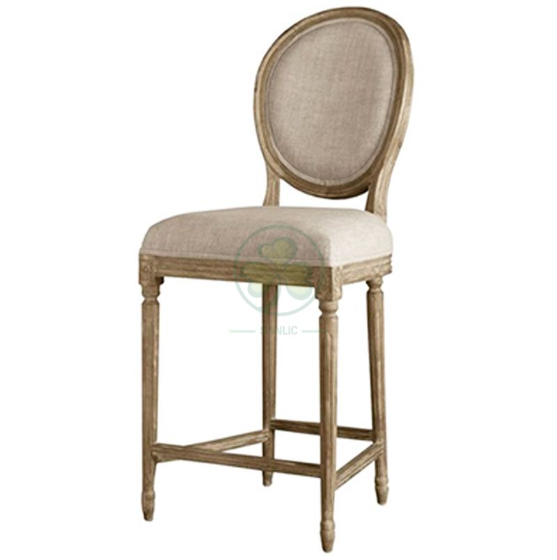 Wholesale Upholstered Wooden Louis Bar Stools SL-W1925WLBS