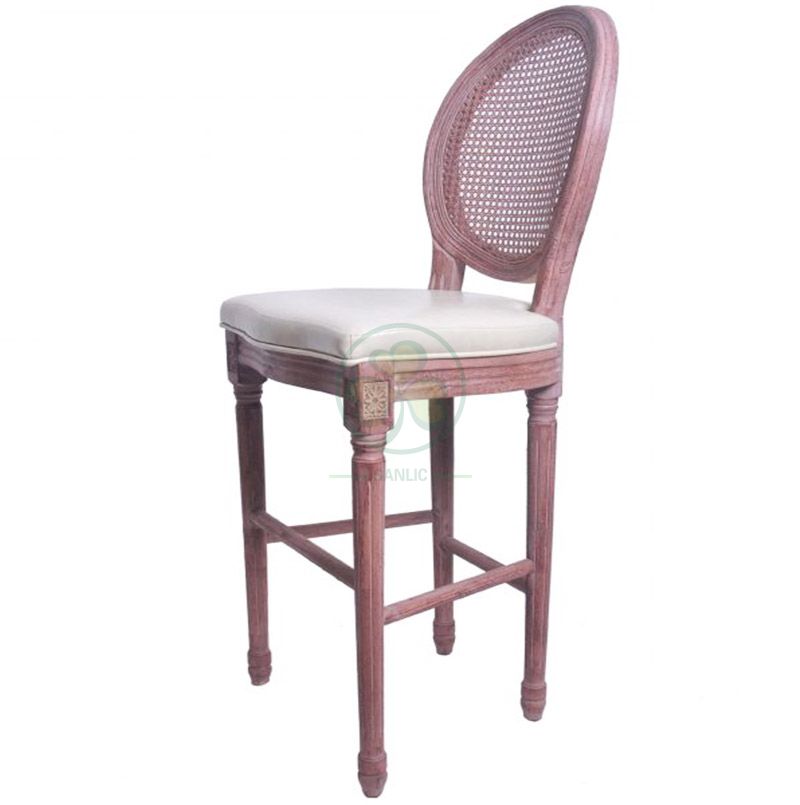 Hot Selling Wooden Louis Bar Stools with PU Seat and Back SL-W1927WLBS