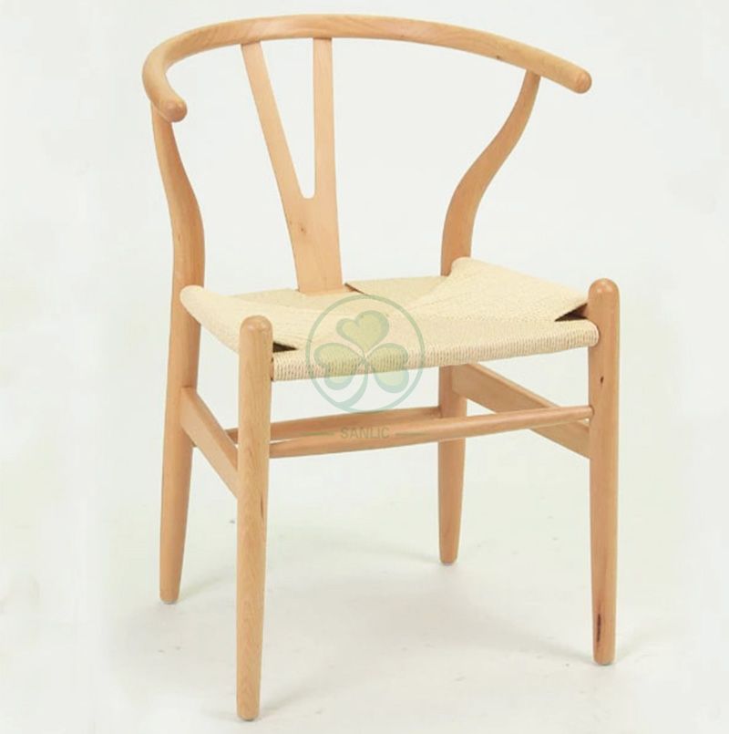 Factory Wholesale Wood Y Dining Chair with Kraft Twine Seat SL-W1937WYDC