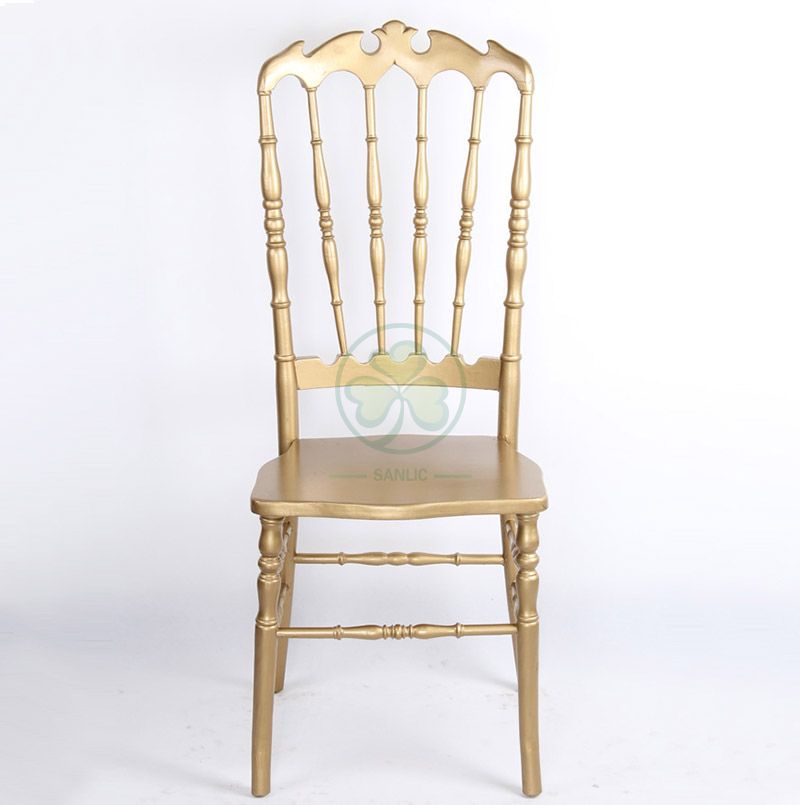 Factory Wholesale Wooden High Back Royal Dining Chairs for Weddings Parties and Various Events Type A SL-W1946WHBC