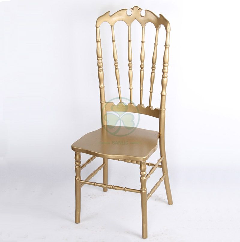 Factory Wholesale Wooden High Back Royal Dining Chairs for Weddings Parties and Various Events Type A SL-W1946WHBC