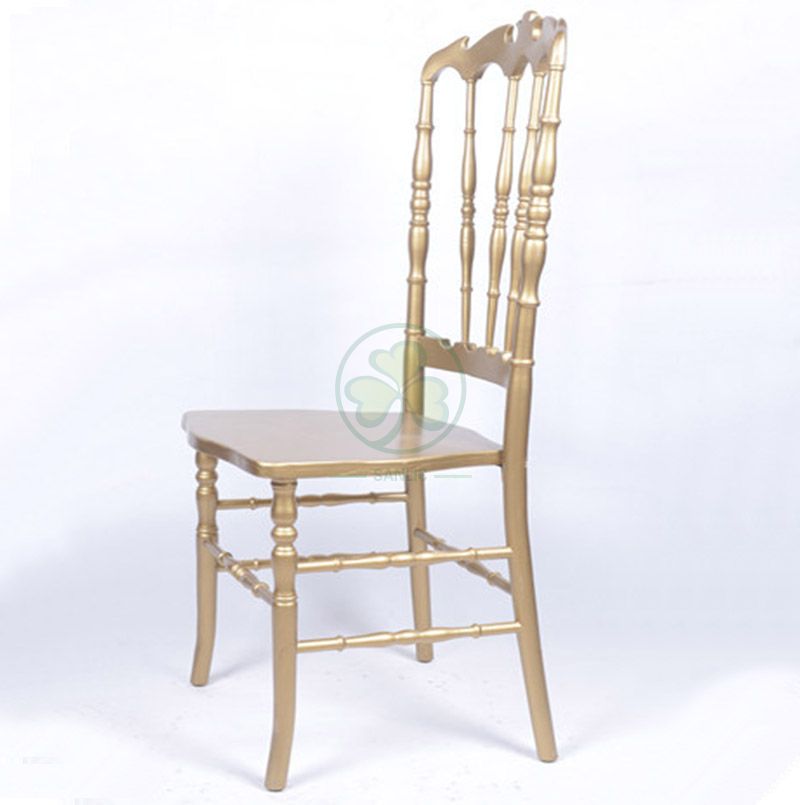 Factory Wholesale Wooden High Back Royal Dining Chairs for Weddings Parties and Various Events Type A SL-W1946WHBC