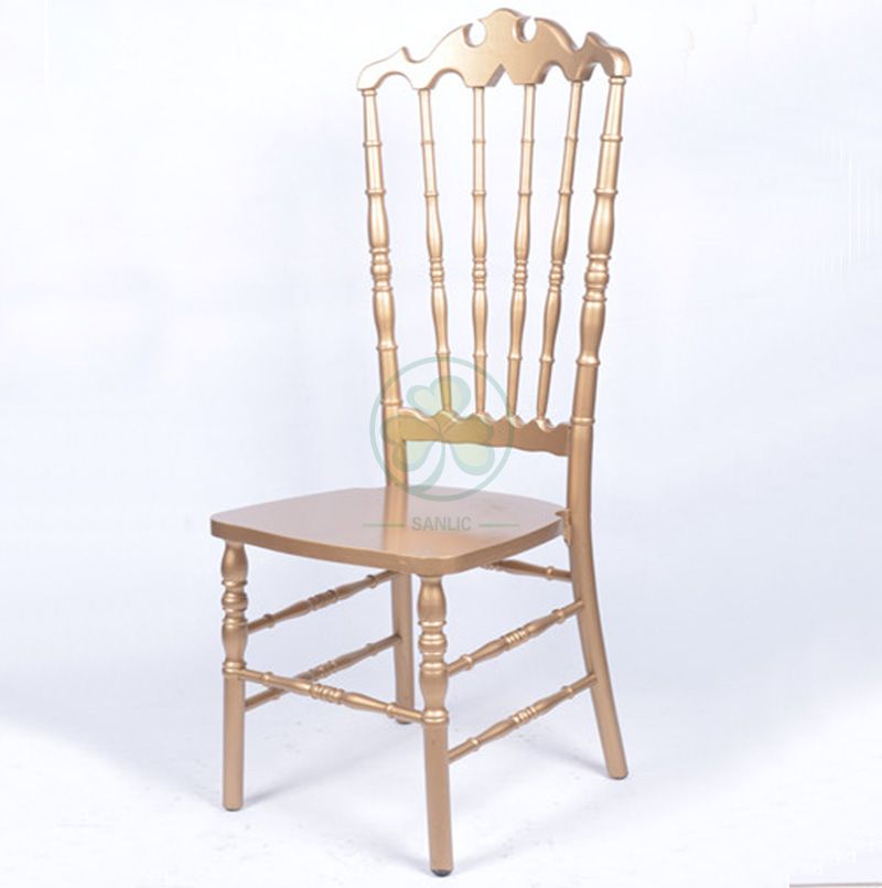 Factory Wholesale Wooden High Back Royal Dining Chairs for Weddings Parties and Various Events Type A SL-W1946WHBC