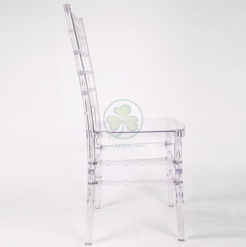 Modern Transparent Polycarbonate Resin Chiavari Chair for Indoor or Outdoor Events and Weddings SL-R1954TRCC