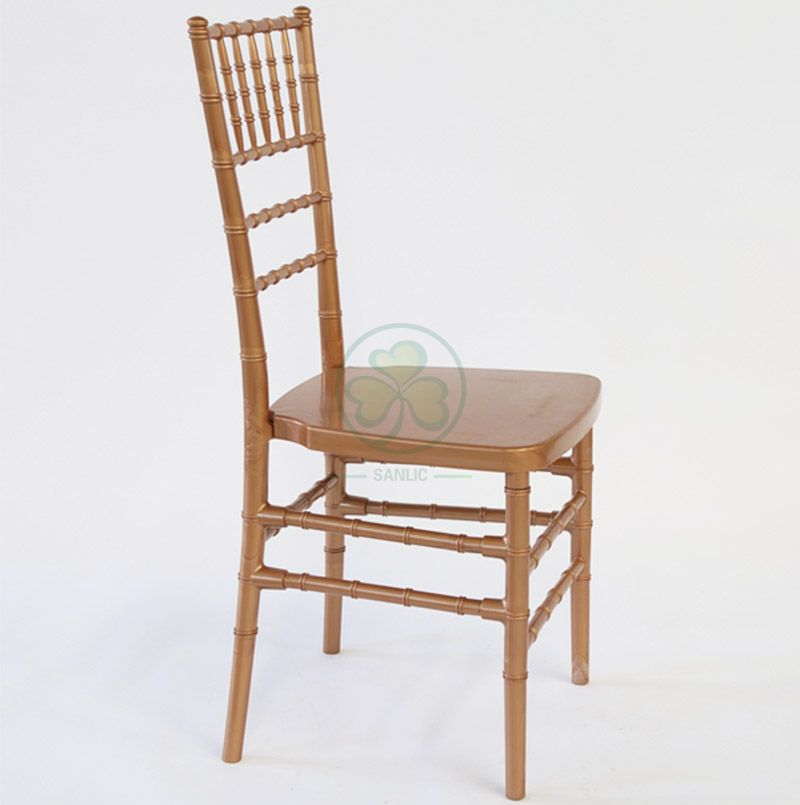 Hot Selling Strong Gold Plastic Chiavari Chair for Various Events Parties and Weddings SL-R1956GPCC