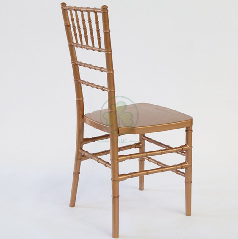 Hot Selling Strong Gold Plastic Chiavari Chair for Various Events Parties and Weddings SL-R1956GPCC