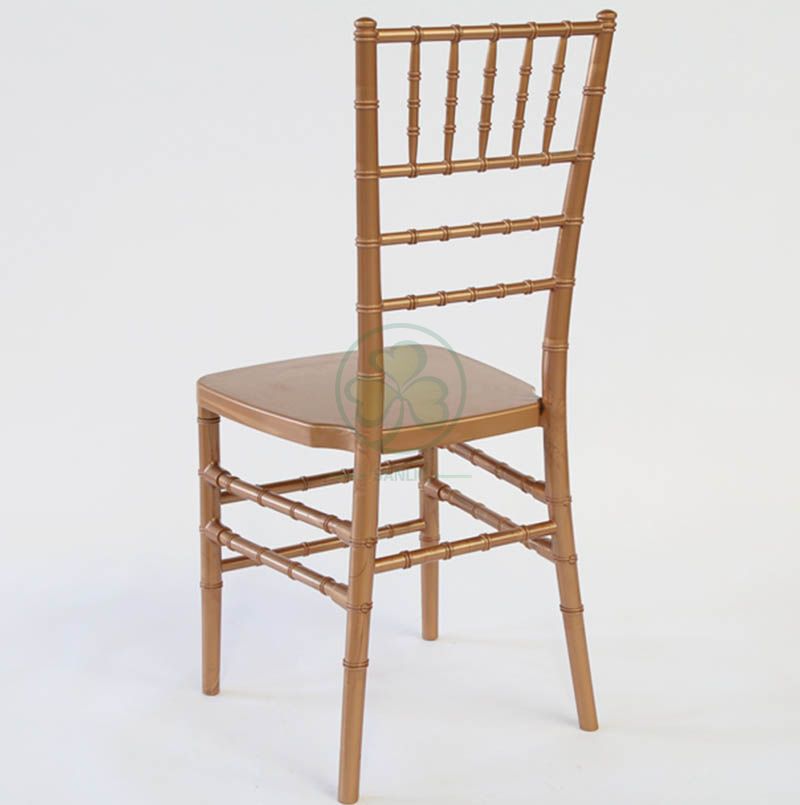 Hot Selling Strong Gold Plastic Chiavari Chair for Various Events Parties and Weddings SL-R1956GPCC