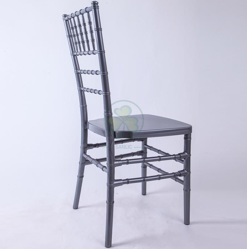 Factory Wholesale Polycarbonate Resin Chiavari Chair Silver for Banquets Hotels and Catering Services SL-R1960PRCC
