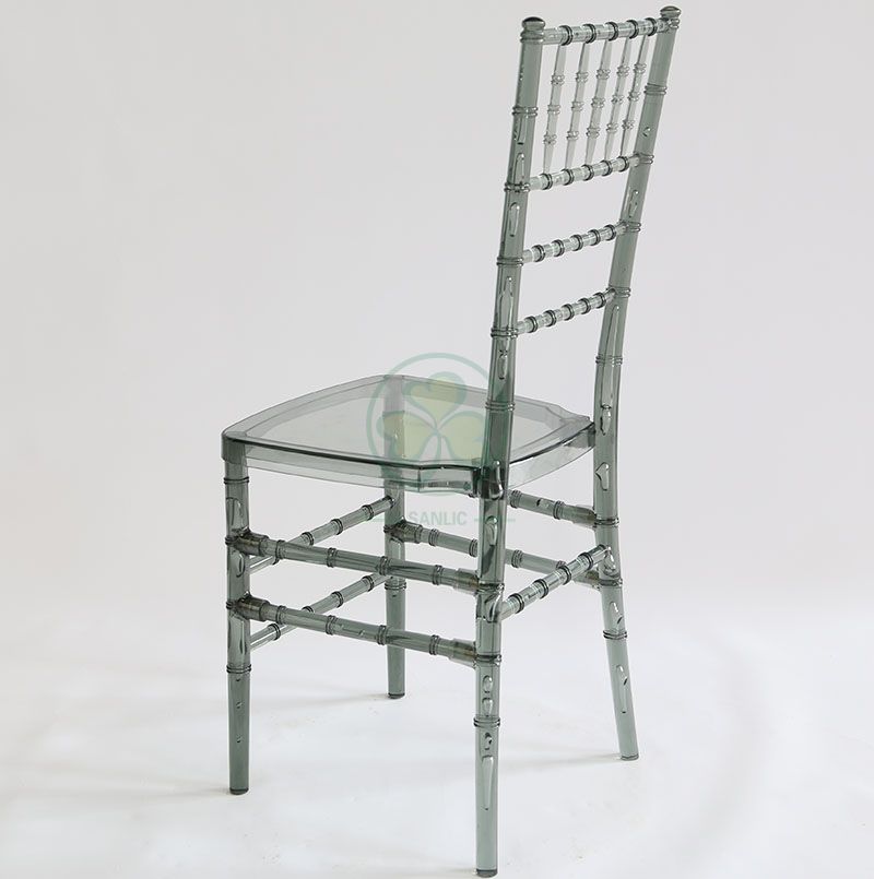 Factory Price Transparent Smoky Gray Resin Chiavari Chair for Various Social Events SL-R1966SRCC