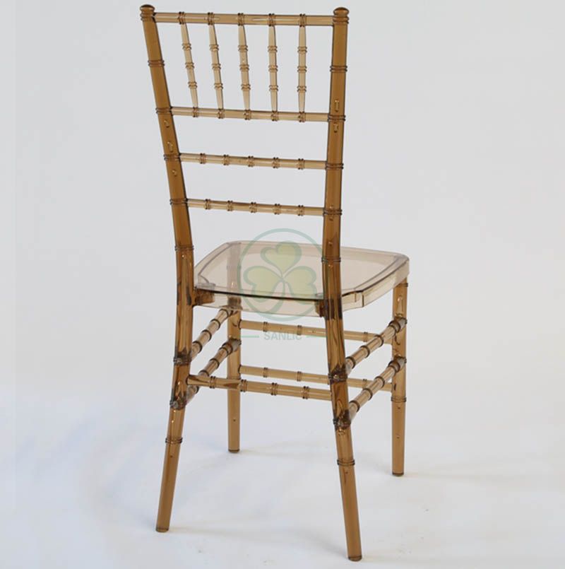 Elegant Transparent Tawny Plastic Chiavari Chair for Different Events Occasions SL-R1968TPCC