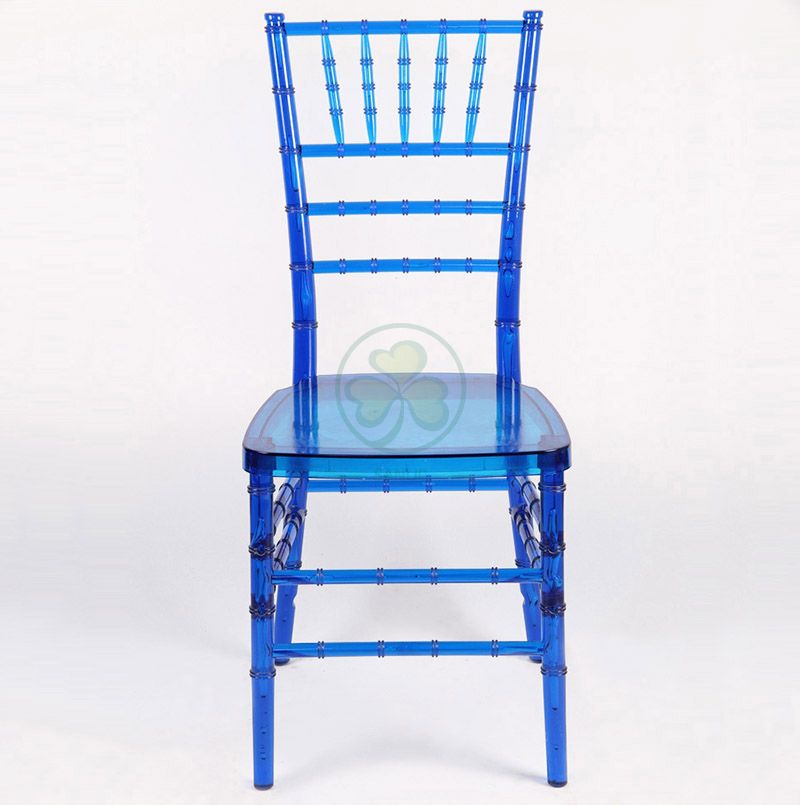 Beautiful Crystal Blue Resin Chiavari Chair for Banquets Events and Weddings SL-R1970CBRC