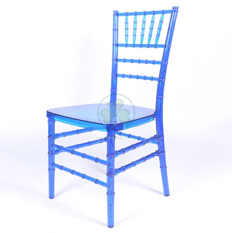 Beautiful Crystal Blue Resin Chiavari Chair for Banquets Events and Weddings SL-R1970CBRC