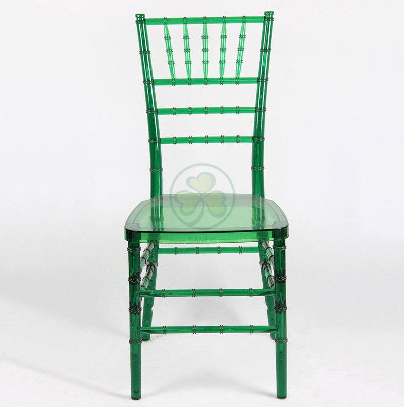 Factory Price Crystal Green Plastic Tiffany Chair for Various Social Events and Celebrations SL-R1971GRCC